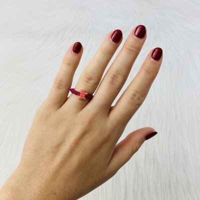 Kis pillangós gyöngyös gyűrű