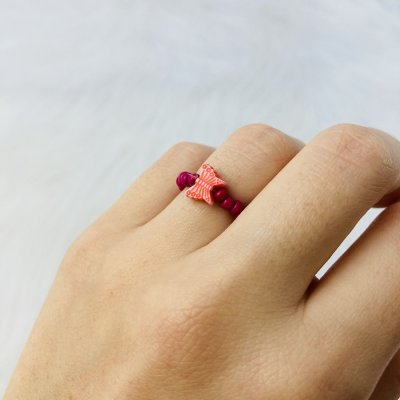 Kis pillangós gyöngyös gyűrű