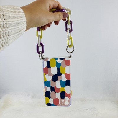 Színes iphone tok lánccal