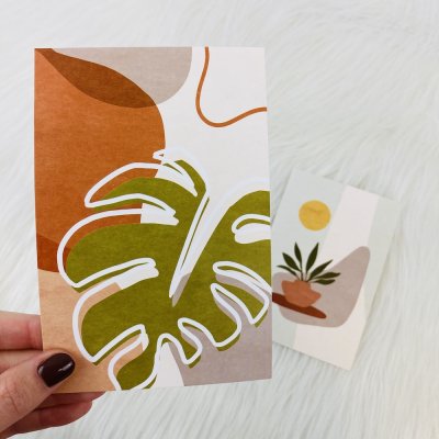 Absztrakt Leveles képeslap csomag