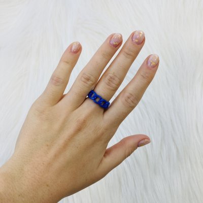 Láncszemes kék gyűrű