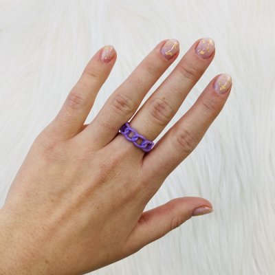 Láncszemes lila gyűrű