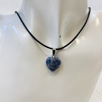 Kék szives köves nyaklánc