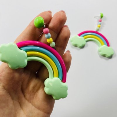 Szivárványos fülbevaló