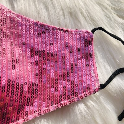 Pink flitteres maszk