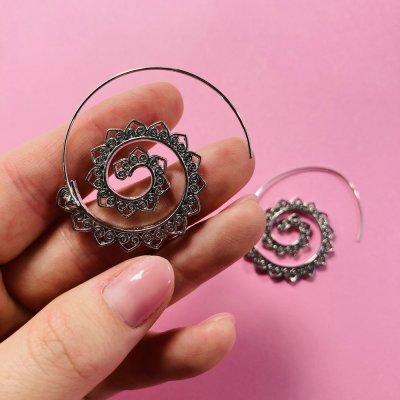 Tribal Spirál fülbevaló