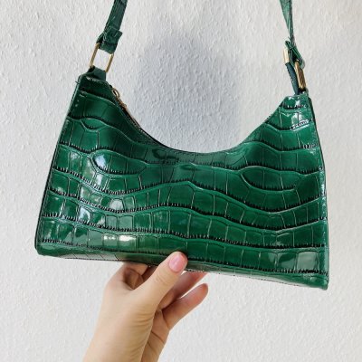 Zöld krokodil táska
