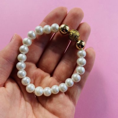 Arany gyöngyös karkötő