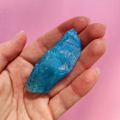 Kék aura Quartz ásvány marokkő