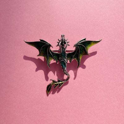 Sárkány nagy bross