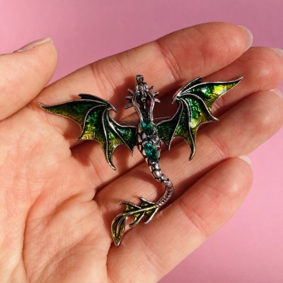 Sárkány nagy bross