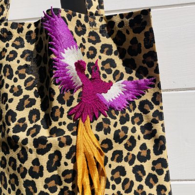Leopárdos upcycle totebag