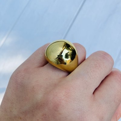 Arany gömb gyűrű