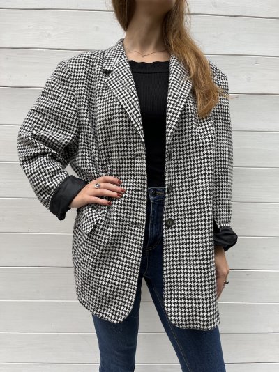 Tyúkláb mintás vintage zakó