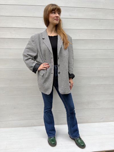 Tyúkláb mintás vintage zakó