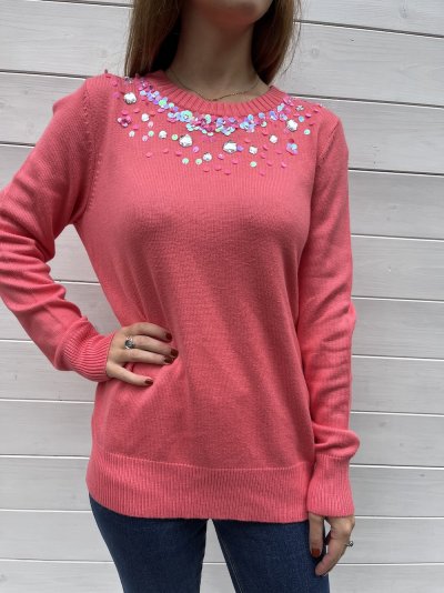 Flitteres pink pulóver