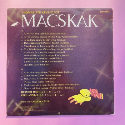 Macskák bakelit lemez