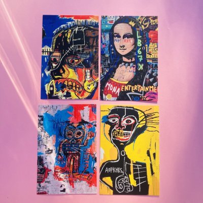 Művész graffiti képeslap csomag