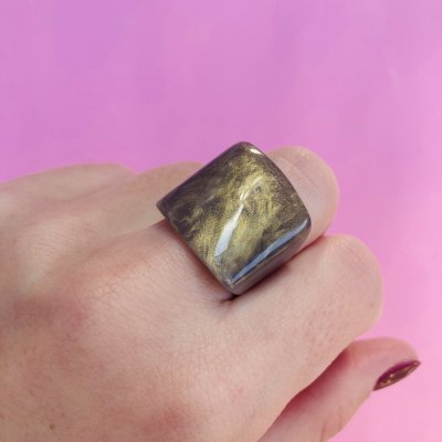 Plasztik kocka gyűrű