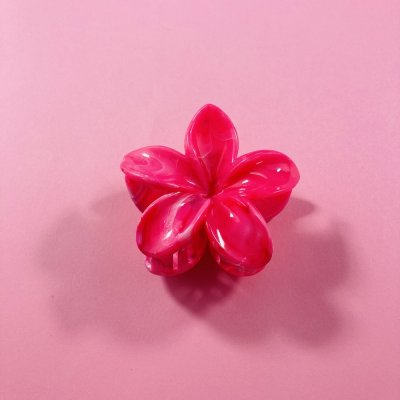 Pink virágos hajcsat