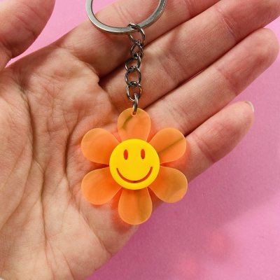 Virágos kulcstartó