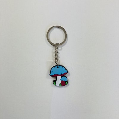 Kék gombás kulcstartó